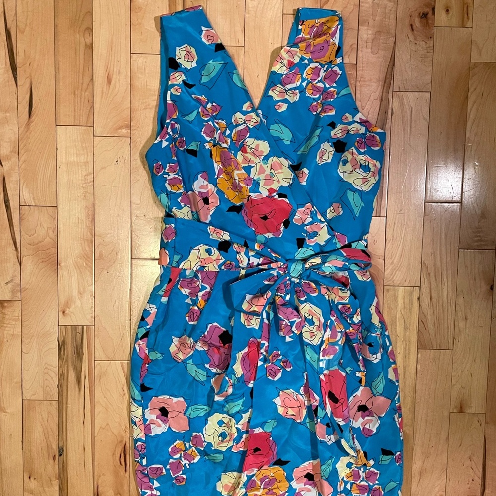 Yumi Kim XS blue silk floral dress